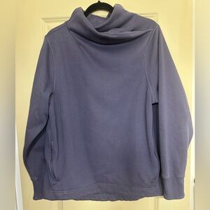 Athleta Eggplant Funnel Neck Sweatshirt Long Sleeve Pullover Womens Athleisure L